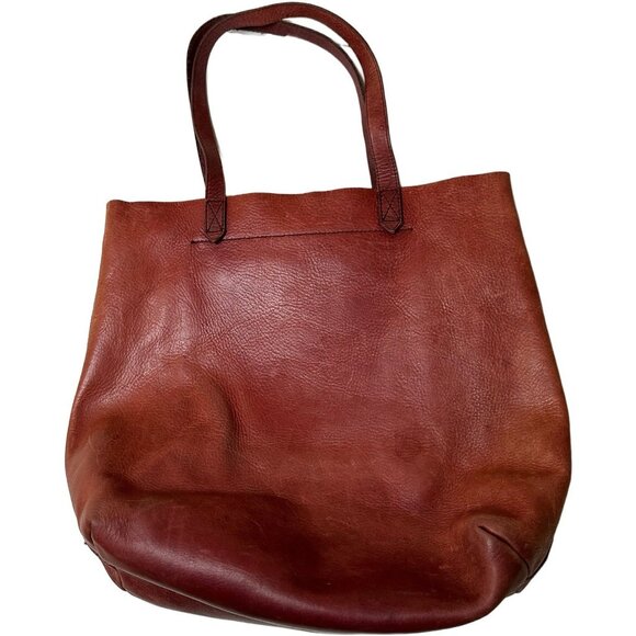 Madewell Medium Transport Leather Tote In Dark Cabernet (Burgundy) - Picture 3 of 8